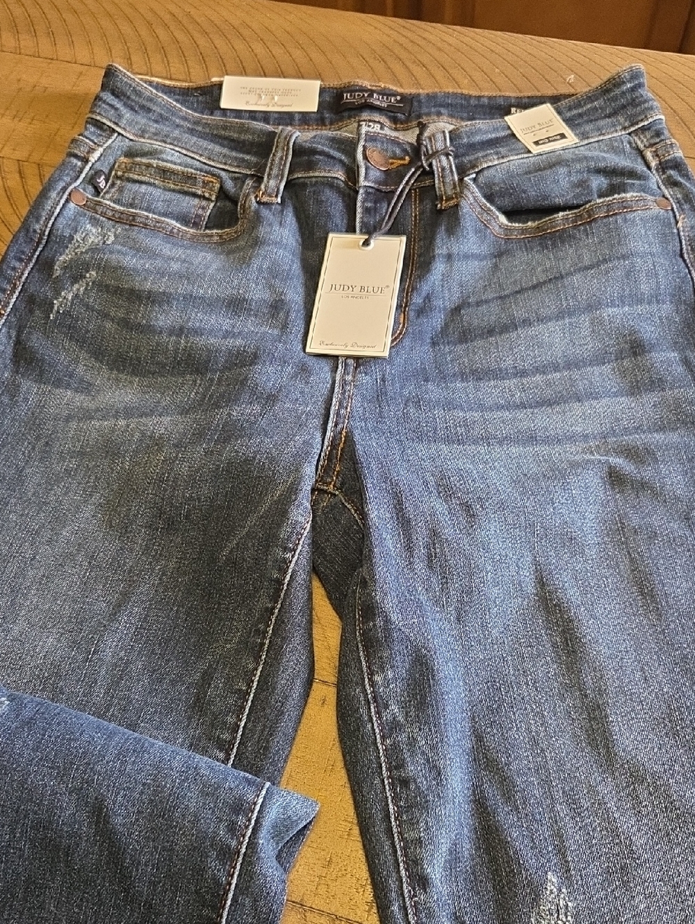 NWT-Judy Blue Mid Rise Blue Denim Jeans
